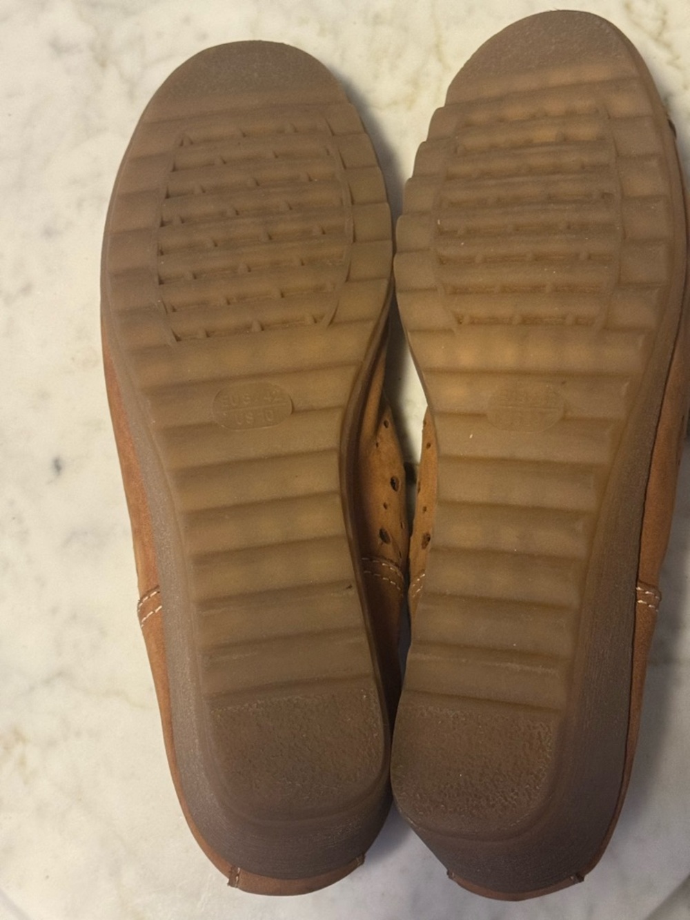 Women’s Casual Perforated Suede Lace-Up Shoes in Tan - Picture 3 of 9